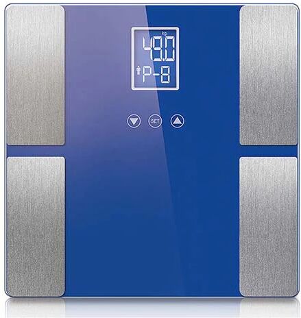 Soga Blue Digital Body Fat Scale Weight Gym Glass Water Lcd Electronic