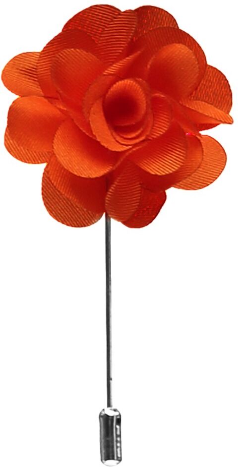 Hawes & Curtis Men's Silk Flower Lapel Pin in Orange