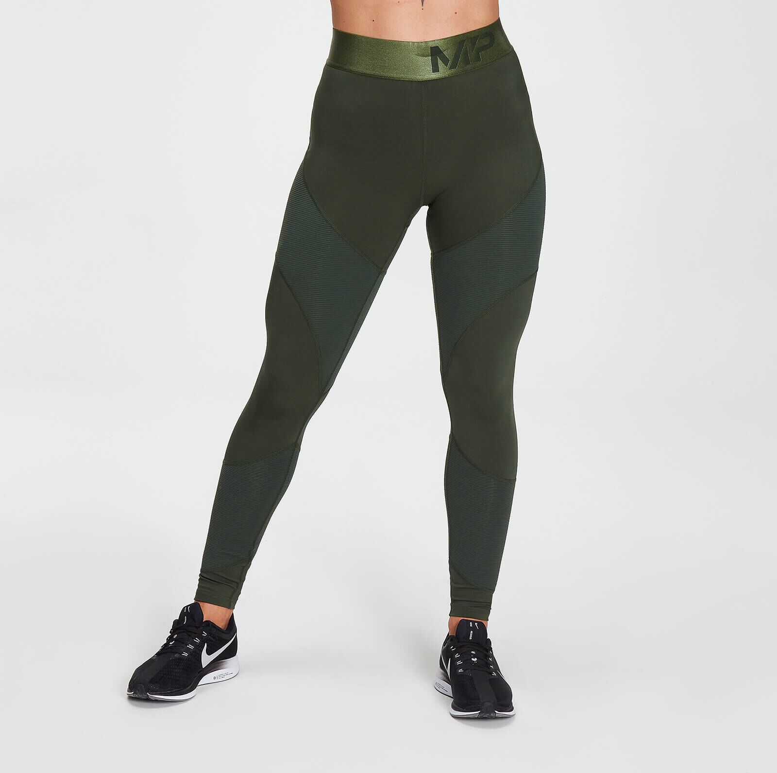 MP Women's Textured Leggings- Dark Green - XS