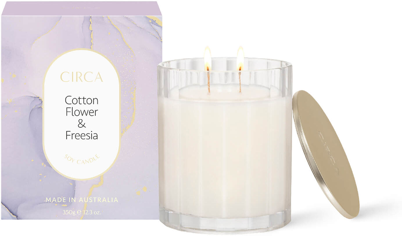 CIRCA Cotton Flower & Freesia Scented Soy Candle 350g