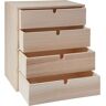 Beige VBS Schubladenbox mit 4 Schubladen