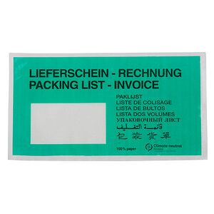 WIHEDÜ Lieferscheintaschen Pergamin Papier DIN lang 250 St.