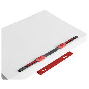 20 HASenPfeil ® 1 Heftstreifen für 500 Blatt rot Kunststoff