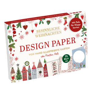 TOPP Design Paper Besinnliche Weihnachten DIN A5. Mit Falz für Klappkarten