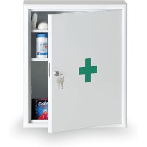 B2B Partner Medizinschrank an der wand aus Metall für die Wand, 40,2 x 48,3 x 20,2 cm