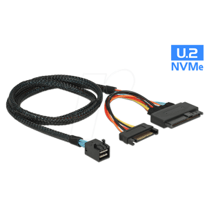 DELOCK 84821 - U.2 SFF-8643 St.>SFF-8639 St.+SATA 75cm