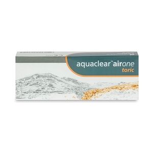 CooperVision Aquaclear airOne toric (30er Packung) Tageslinsen (2 dpt, Zyl. -0,75, Achse 180 ° & BC 8.6) mit UV-Schutz