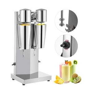 VEVOR Getränkemixer 150 W Milchshaker Elektrisch 800 ml Doppelköpfe Silbrig Elektrischer Mixer für Shakes Cocktailmixer Milchshake Maschine Barmixer