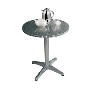 Gastronoble Gastro Bolero Bistrotisch Ø800 mm Edelstahl, 1 Bein