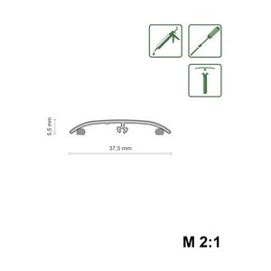 FN Neuhofer Neuhofer Übergangsprofil 90 cm, 37,5 x 5,5 mm