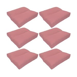 NYVI Loungekissen SunLounge Outdoor 40x40 cm Fuchsia 6er Set - Wasserabweisend, Schmutzabweisend, Bequem, für Stühle, Bänke, Boden