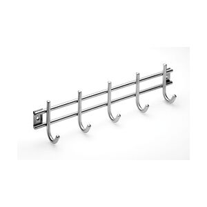 Hettich Garderobenleiste 5 Haken 38,0 x 8,5 x 5,5 cm Edelstahl