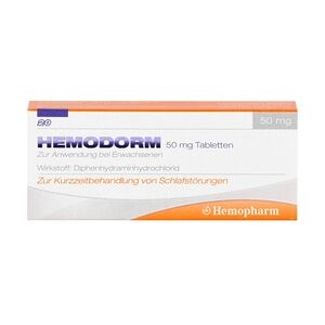 Hemopharm HEMODORM 50 mg Einschlaftabletten Schlafen