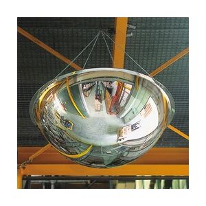 PROREGAL Vier-Wege-Bobachtungsspiegel mit 360° Blickwinkel aus Acrylglas   Kugelspiegel mit extremer Weitwinkel-Wirkung   HxBxT 80x80x30cm