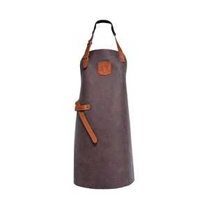 Exner 161 - Rusticstyle Latzschürze, Nappaleder, B 60 x L 82 cm : taupe 100% Leder