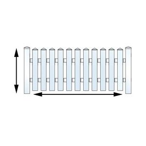 meingartenversand.de Kunststoffgartenzaun - weiß 180 x 60 cm