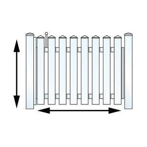 meingartenversand.de Gartenzaun Einzeltor aus Kunststoff - weiß 100 x 60 cm