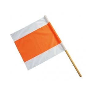 Warnflagge, weiß/orange/weiß - 500x500 mm