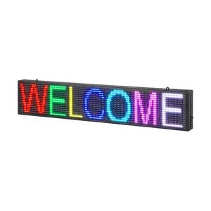 VEVOR Programmierbares LED-Schild, P10 Vollfarb-LED-Scrolling-Panel, DIY-Anzeigetafel mit Benutzerdefiniertem Textanimationsmuster, WIFI-USB-Steuerung, Nachrichten-Ladenschild Werbung 99 x 19 cm