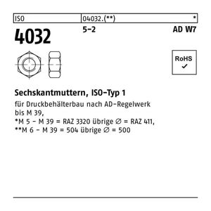 BUFAB Sechskantmutter iso 4032 m 8 5-2 ad W7