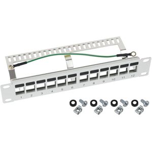 63346-07 stp Keystone-Patchpanel für Serverschrank, 12 Ports, 10 Zoll, Lichtgrau - HMF