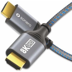 HDMI-Kabel, 8K60, grau/blau, 2 m - Sonero