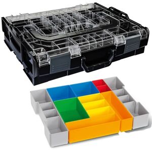BS SYSTEMS Sortimo Systemkoffer L-Boxx 102 schwarz mit transparentem Deckel + Insetboxen H3