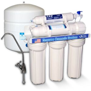 Wasserstelle Umkehrosmose System 5-stufig 75 GPD  mit Druckerhöhungspumpe -  Sonderangebot