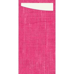 Sacchetto Dunisoft Fuchsia, Serviette Weiß 11,5x23 cm 60 Stück