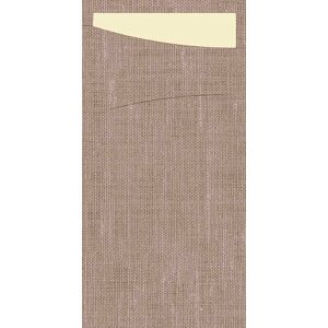 Sacchetto Dunisoft Greige, Serviette Weiß 11,5x23 cm 60 Stück