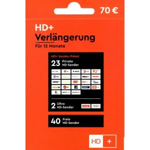 HD PLUS GmbH HD+ Verlängerung 12 Monate für alle HD Plus Karten HD01/02/03/04/05 geeignet