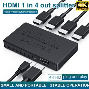 Yjmp Electronic 1 In 4 Out 4k Hdmi Splitter Switcher Hd-Mi Switch Adapter 4port Hub 1080p Video Distributor Für Tv Pc Laptop Monitor Projektor