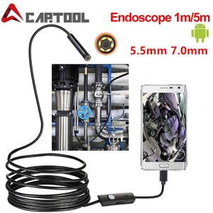 Sunfaoiy 1m 2m 5m Endoskop Kamera 7mm Ip67 Wasserdichte 6 Led Endoskop Auto Inspektion Kamera Für Android Loptop