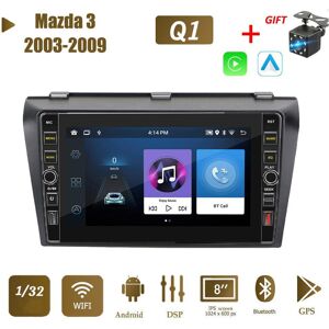 Icreative 8 Zoll Für Mazda 3 2003-2009 Mit Taste Knopf Android Auto Radio Multimedia Player Navigation Stereo Gps 2 Din 1 + 32gb