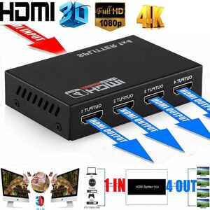 Industry & Business Dreamplanet Video 1080p Hdmi 1in4 Hd Out Splitter Switcher Mit Netzteil Für Hdtv