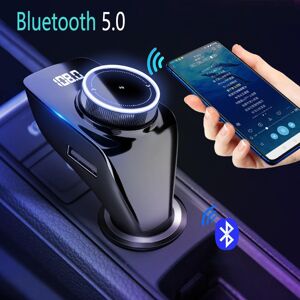 Sue--11 Bluetooth 5.0 Fm-Transmitter, Freisprecheinrichtung, Auto-Mp3-Player, Bluetooth-Empfänger Mit Dual-Usb-Autoladegerät