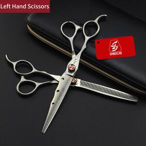 Sangelar Linke Hand 7 Zoll Professionelle Haarschere Matt Natürliche Farbe Cutthing Shear Effilierschere Barber Shop