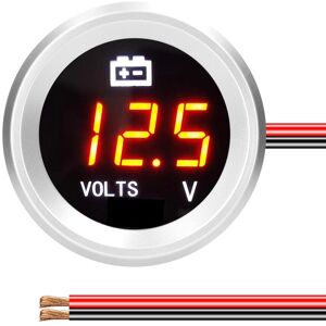 Tomtop Jms Digital-Voltmeter Mit Blinkendem Alarm, Auto-Volt-Detektor, 9–35 V, Volt-Tester, Spannungsüberwachung Für Auto