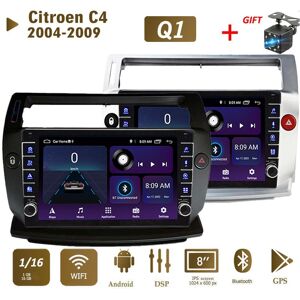 Icreative Für Citroen C4 C-Triomphe C-Quatre 2004-2009 Mit Knopf Knopf Auto Radio Multimedia 2din Stereo Audio Android Video 1 + 16gb