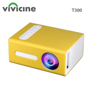 Vivicine Neuer T300 Led-Mini-Projektor, 320 X 240 Pixel, Unterstützt 1080p, Hdmi-Kompatibler Usb-Audio, Tragbarer Home-Media-Video-Player