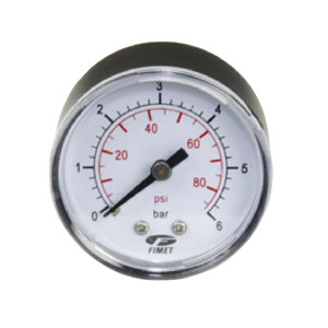 Teruplast Manometer 0 - 6 bar - Rückseitiger Anschluss