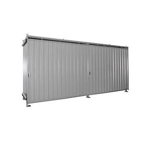 Regalcontainer BAUER CEN 59-2, Stahl, Schiebetor, B 6255 x T 1550 x H 2980 mm, grau