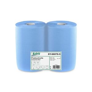 Plock Industrierolle, 2-lagig, 37,5 cm; blau; 2 Stück / Packung