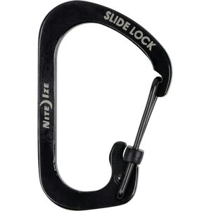 Nite Ize Slidelock Carabiner Stainless Steel #2 NONE Musta