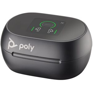 HP Poly Voyager Free 60+ UC Carbon Black Earbuds +BT700 USB-C Adapter +Touchscreen-Ladeetui