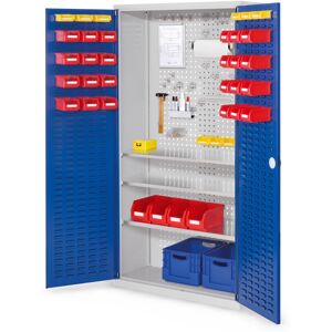 Kappes Systeme Kappes ®RasterPlan Werkzeugschrank 1950x1000m Modell 6 Tiefe 410mm Schlitzplattentüren enzianblau