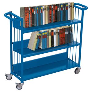 Variofit Büchertransportwagen mit 3 Etagen 830x265mm