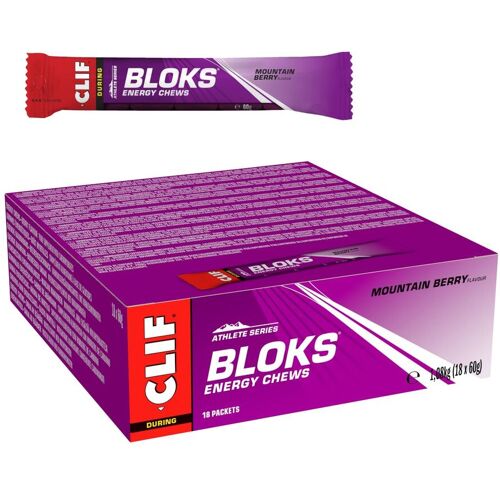 Clif Bar Bloks Energy Chews Gel-Fruchtgummi Shots Mountain Berry