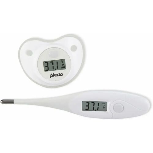 ALECTO Digitales Fieberthermometer-Set BC-04, 2-teilig, weiß