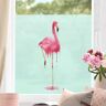 Fensterfolie Schmelzender Flamingo